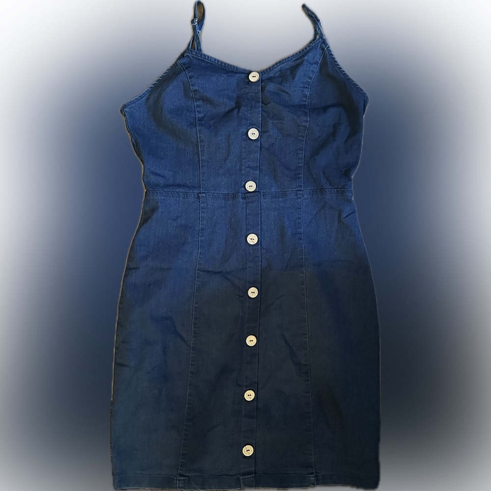 Blue Sleeveless Spaghetti Strap Mini Dress